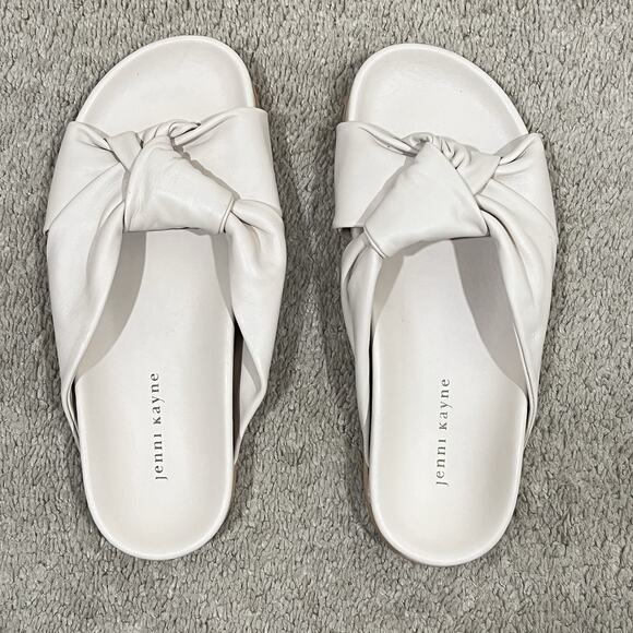 Jenni Kayne Leather Knot Sandal Cream Quite Luxury Size 39 9 Resort Beach - Picture 7 of 8